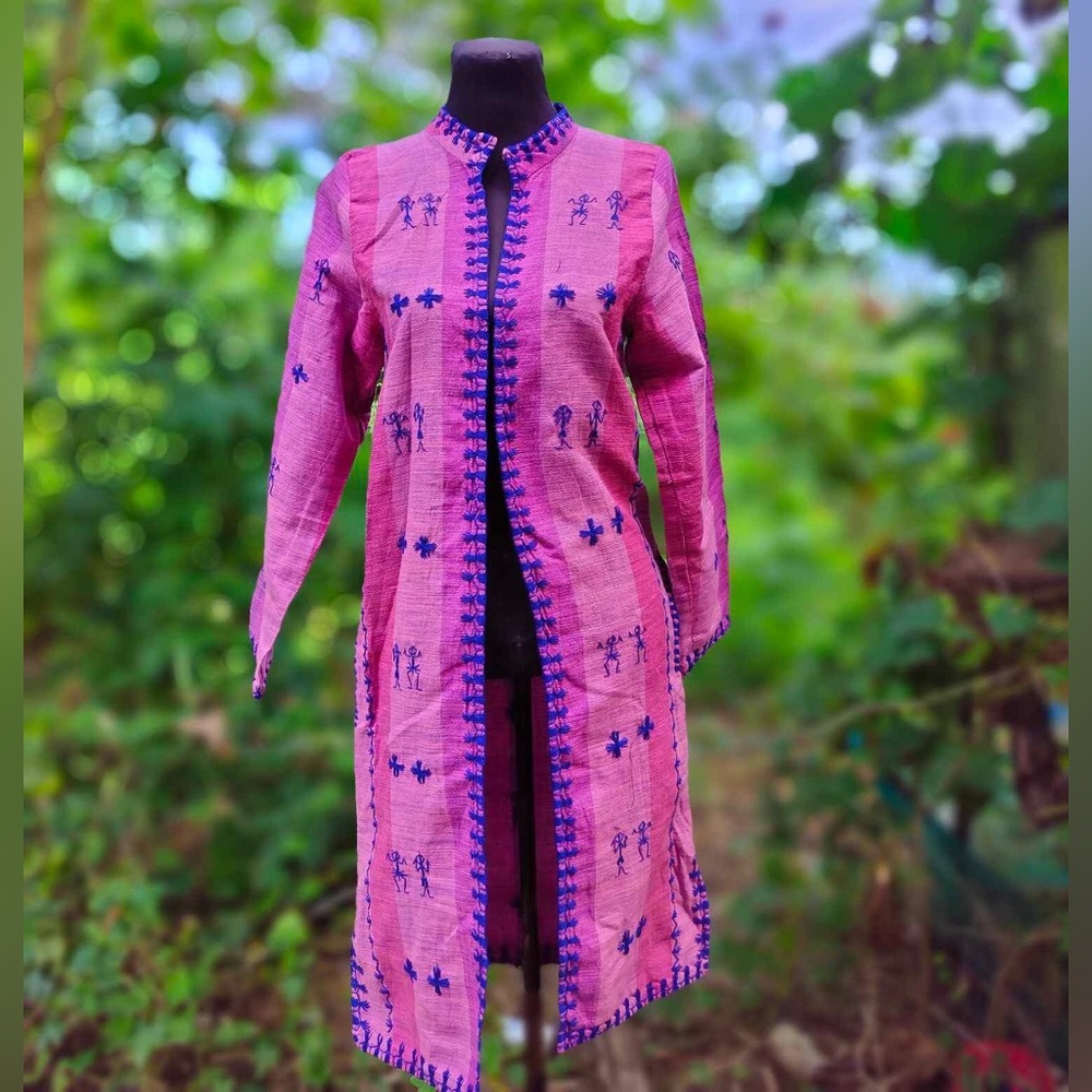 Handmade Pink Purple Duster Coat